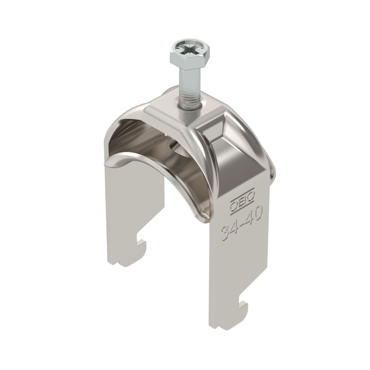 Abraçadeira BBS 2056 34-40mm Aço inoxidável, livre de ferrugem A2 1.4301 brilhante, pós-tratamento