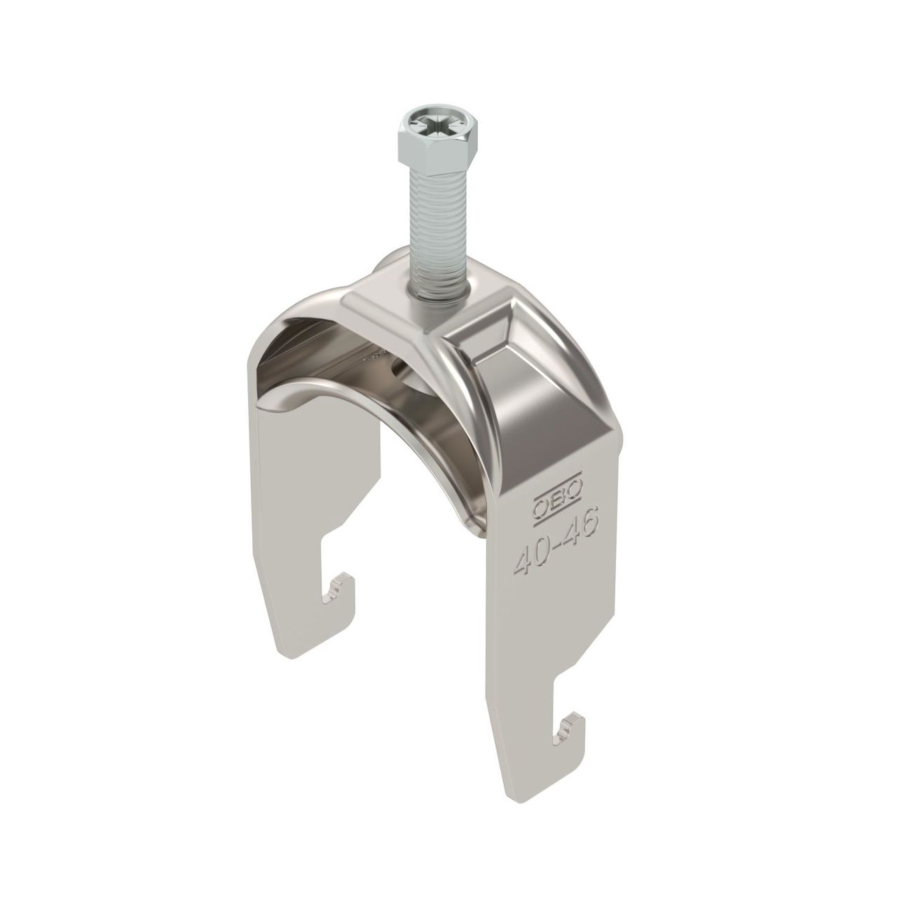 Abraçadeira BBS 2056 40-46mm Aço inoxidável, livre de ferrugem A2 1.4301 brilhante, pós-tratamento