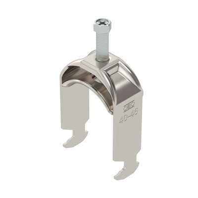 Abraçadeira BBS 2056 40-46mm Aço inoxidável A4 1.4571 brilhante, pós-tratamento