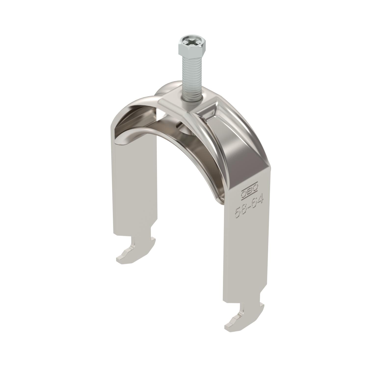 Abraçadeira BBS 2056 58-64mm Aço inoxidável A4 1.4571 brilhante, pós-tratamento