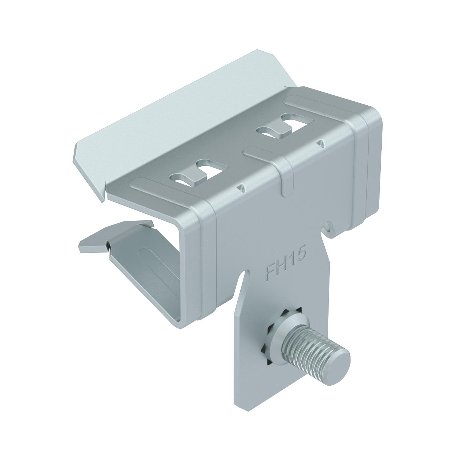 Beam clamp with threaded bolt M6x9 mm 10-15mm Aço Lamela de zinco zinco