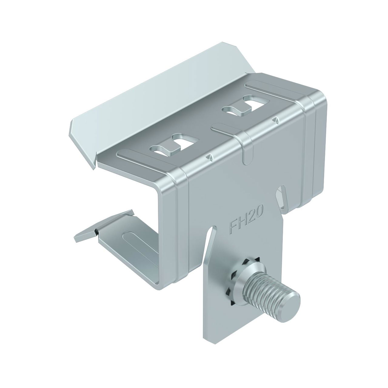 Beam clamp with threaded bolt M6x9 mm 15-20mm Aço Lamela de zinco zinco