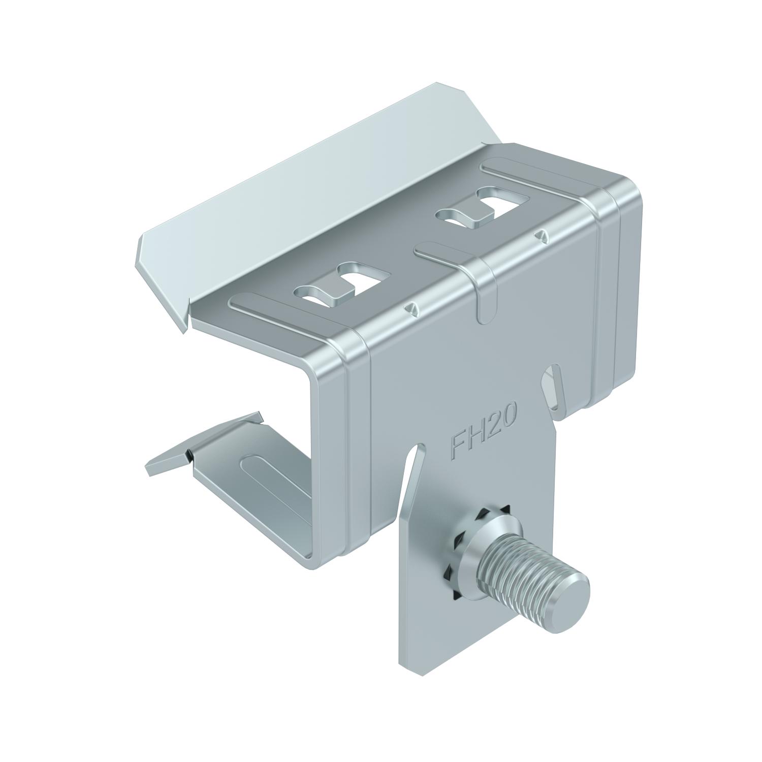 Beam clamp with threaded bolt M6x9 mm 15-20mm Aço Lamela de zinco zinco
