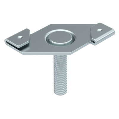 Ceiling profile clamp with threaded bolt M6x25mm Aço Lamela de zinco zinco