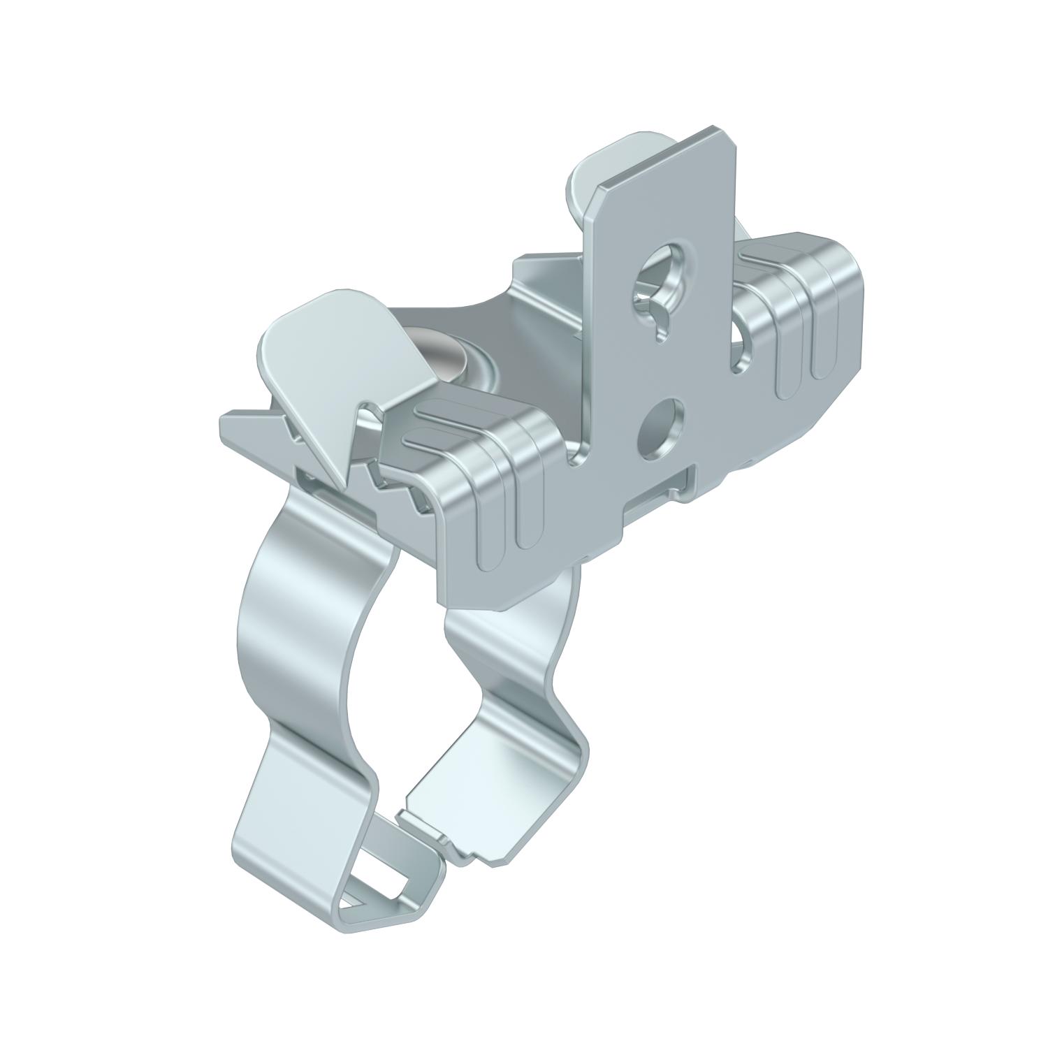 Clip de suspensão com admissão de tubo 20-25mm 3-7mm Aço Lamela de zinco zinco