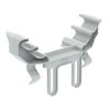 Universal fixing element for junction box on cable tray 165x163x49 Polipropileno, reforçado a fibra de vidro cinzento claro RAL 7035