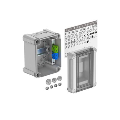 Quadro de distribuição para máx. 3 módulos 150x190x125 Poliestireno cinzento claro RAL 7035