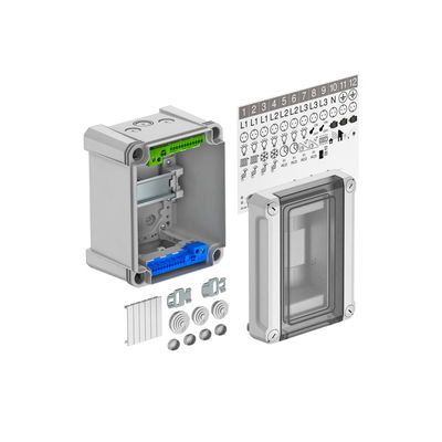 Quadro de distribuição para máx. 3 módulos 150x190x125 Policarbonato cinzento claro RAL 7035
