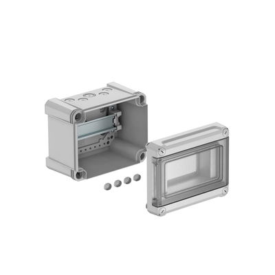 Quadro de distribuição sem bornes, para 5 módulos 190x150x125 Policarbonato cinzento claro RAL 7035