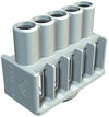 Régua de bornes 4mm² Poliamida cinzento claro