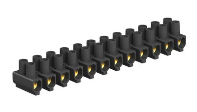Régua de junção 25,0mm² Polipropileno preto