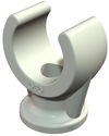 Abraçadeira com pé 19-22mm Polipropileno cinzento claro RAL 7035