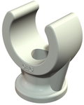 Abraçadeira com pé 19-22mm Polipropileno cinzento claro RAL 7035