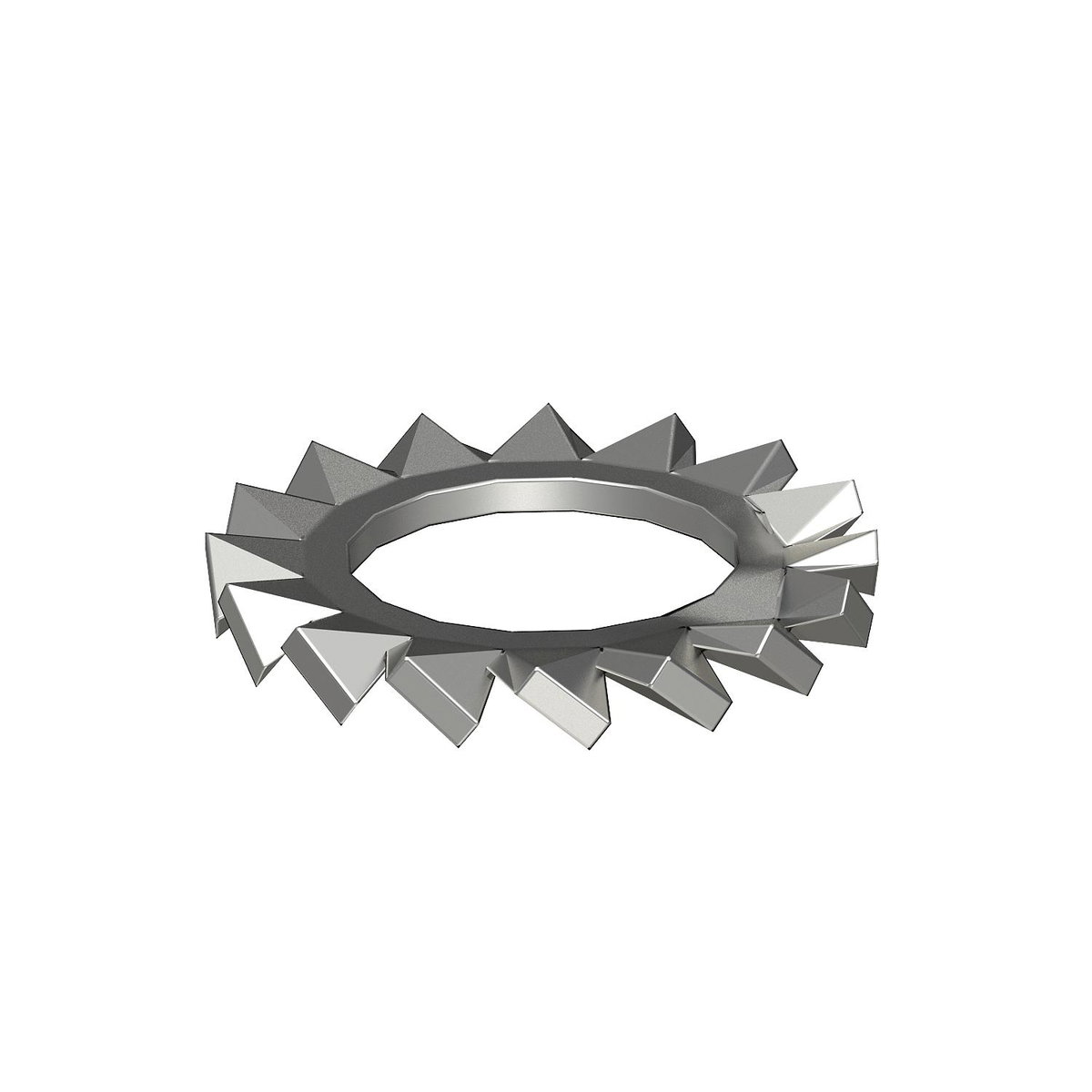 Serrated washer M8 Aço inoxidável, livre de ferrugem brilhante, pós-tratamento