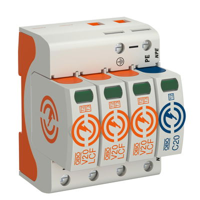 Descarregador sobretensões V20 4 polos sem corrente fuga +NPE 280V