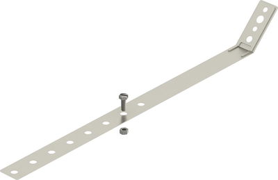 Abraçadeira tubo água pluvial regulável 420mm Aço inoxidável, livre de ferrugem 1.4301 A2 1.4301