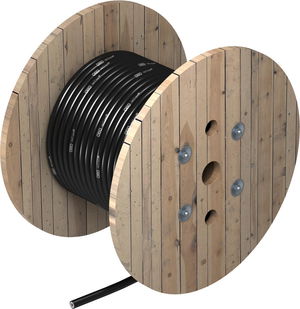Insulated down conductor 250 m cable reel Ø23mm preto