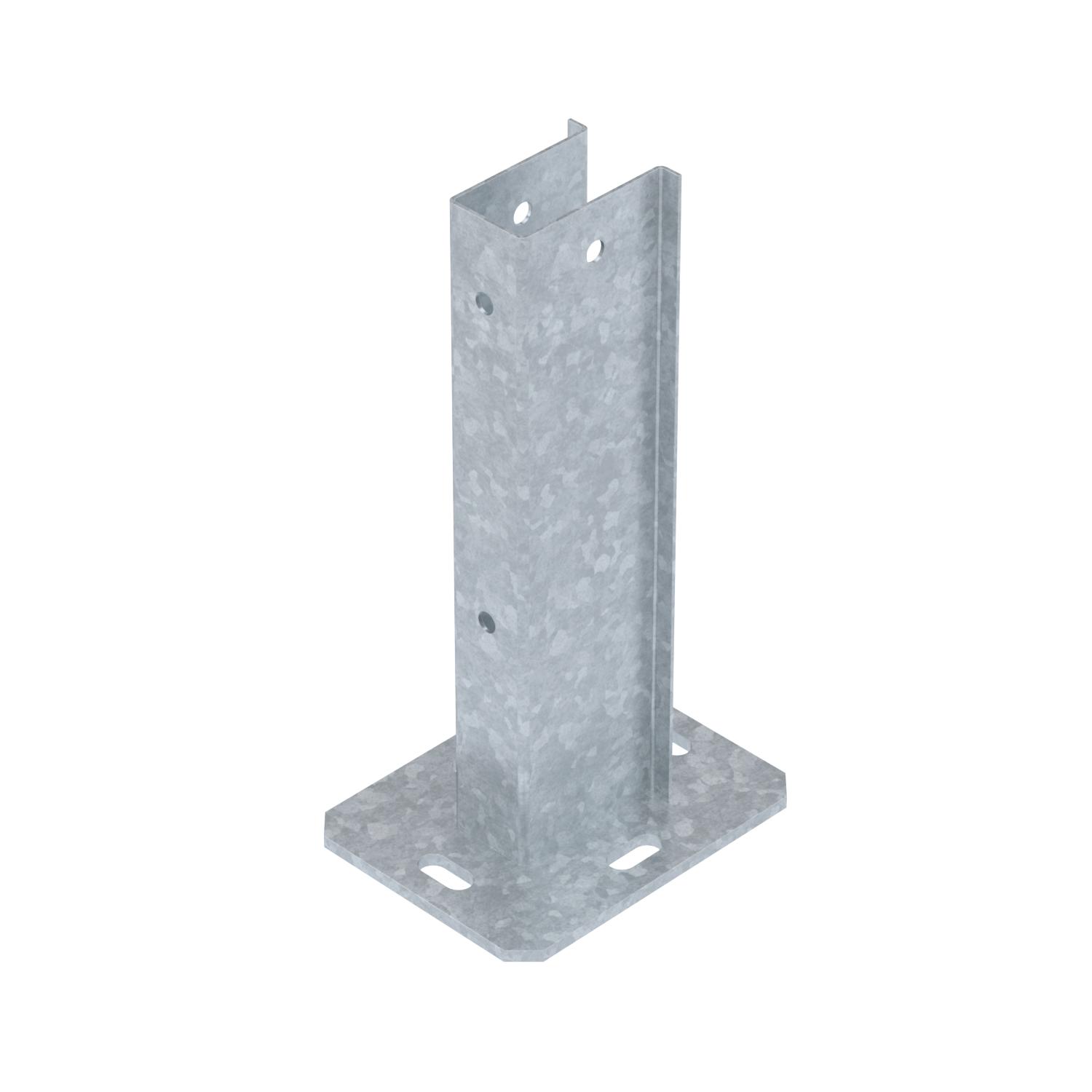 Pé de apoio para fundação de betão
 220x170x408 Aço Galvanizado por imersão a quente após maquinação zinco