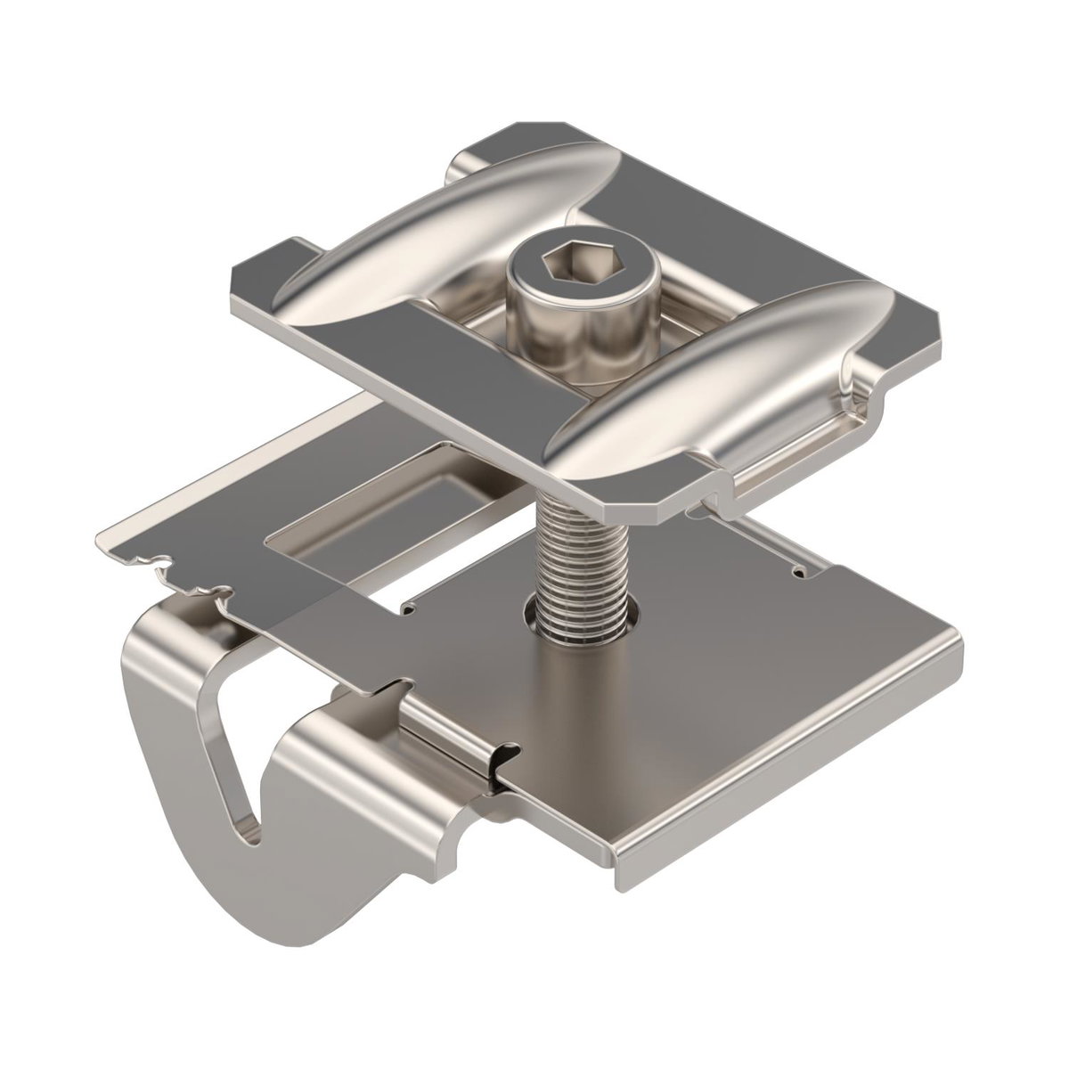 Terminal intermédio para sistema em espaço aberto 63x54x66 Aço inoxidável, livre de ferrugem A2 1.4301 aço inoxidável