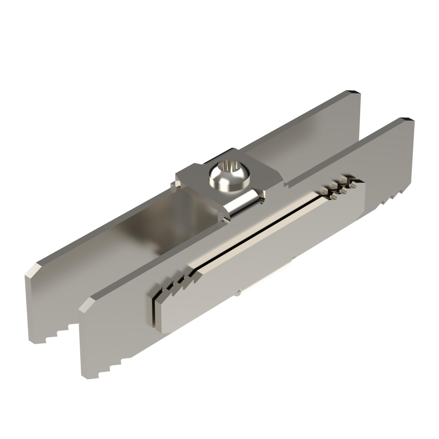 União reta para perfil de estrutura 44x36x160 Aço Galvanização continua zinco/alumínio, Double Dip zinco