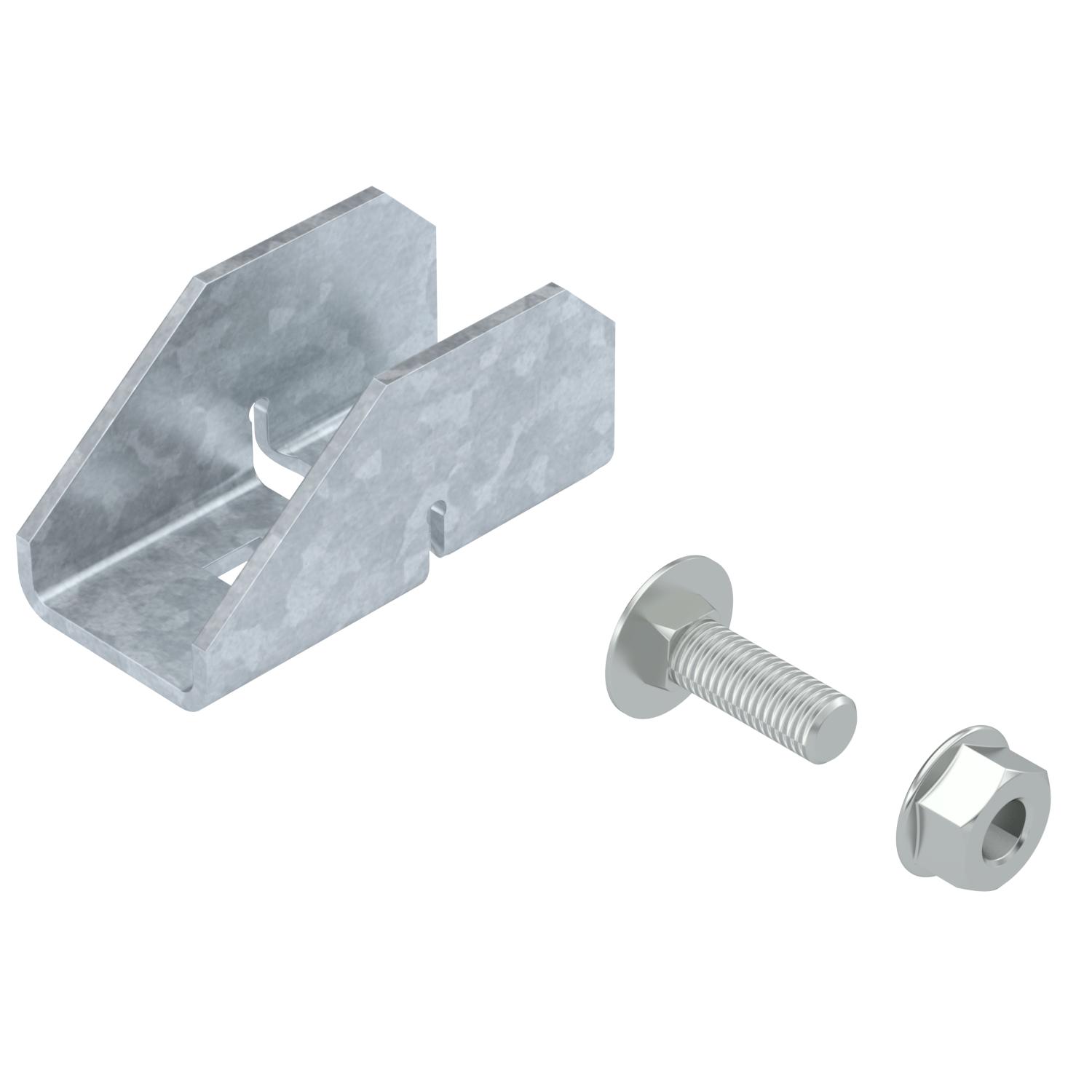 Cruzeta para perfil de estrutura 40x40x80 Aço Galvanizado por imersão a quente após maquinação zinco