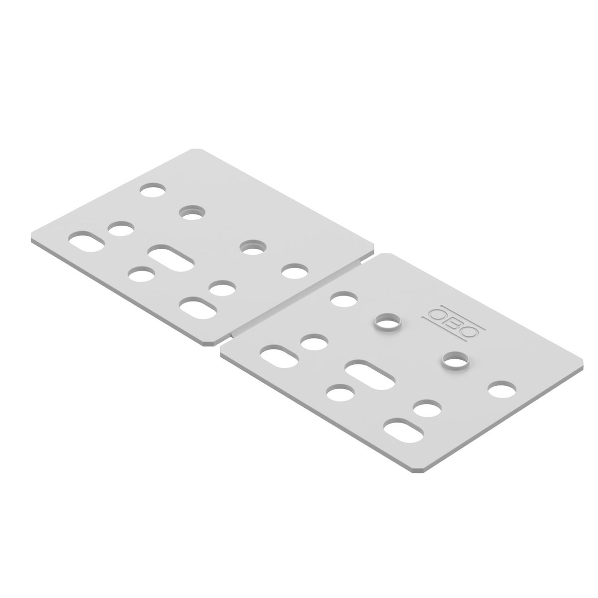 Placa de base para ganchos de telhado 183x80x4 Polietileno cinzento claro RAL 7035