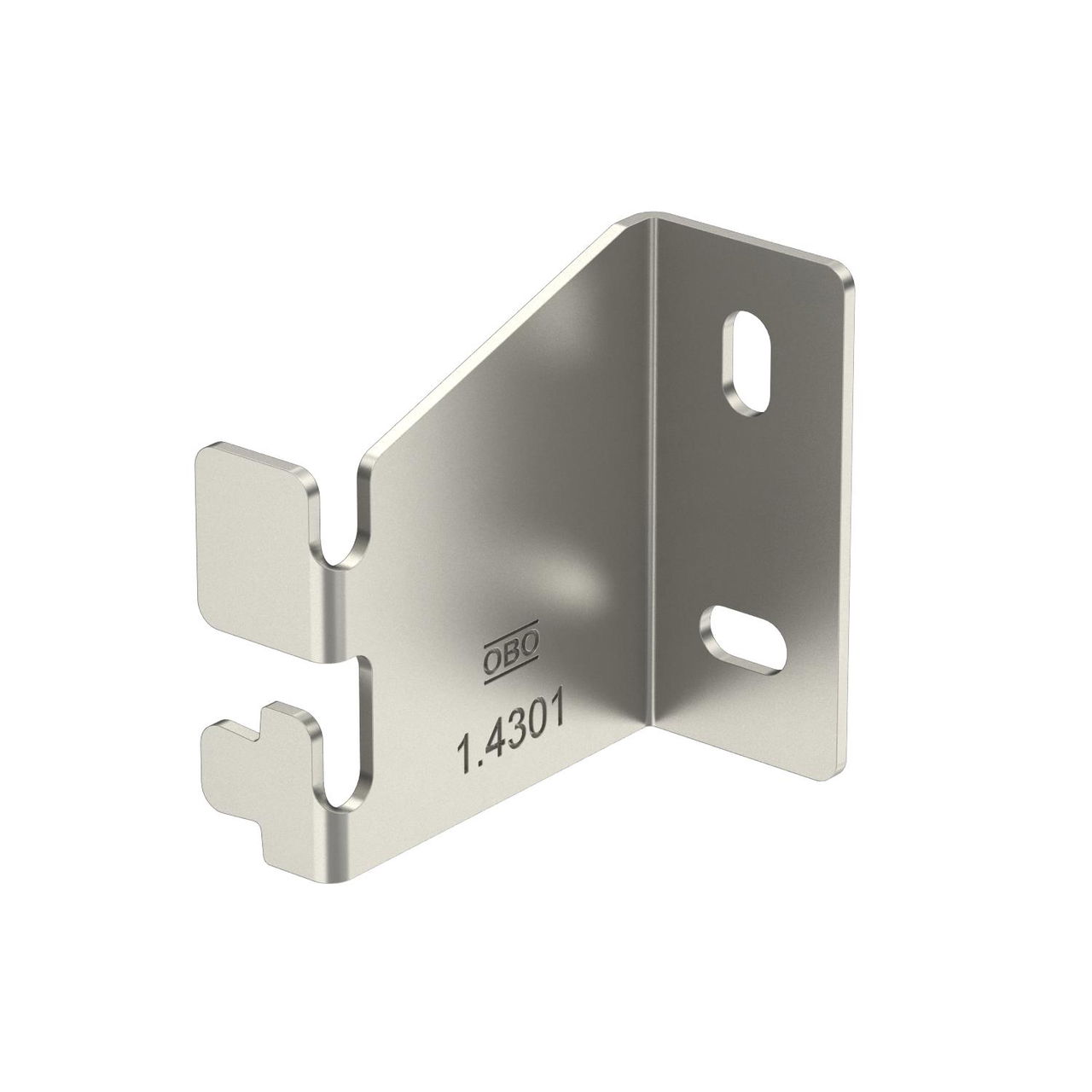 Wall fastening horizontal for C mesh cable tray H65mm Aço inoxidável, livre de ferrugem A2 1.4301 brilhante, pós-tratamento aço inoxidável