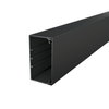 Wall trunking system with base perforation 2000x110x60 Policloreto de vinilo preto RAL 9005
