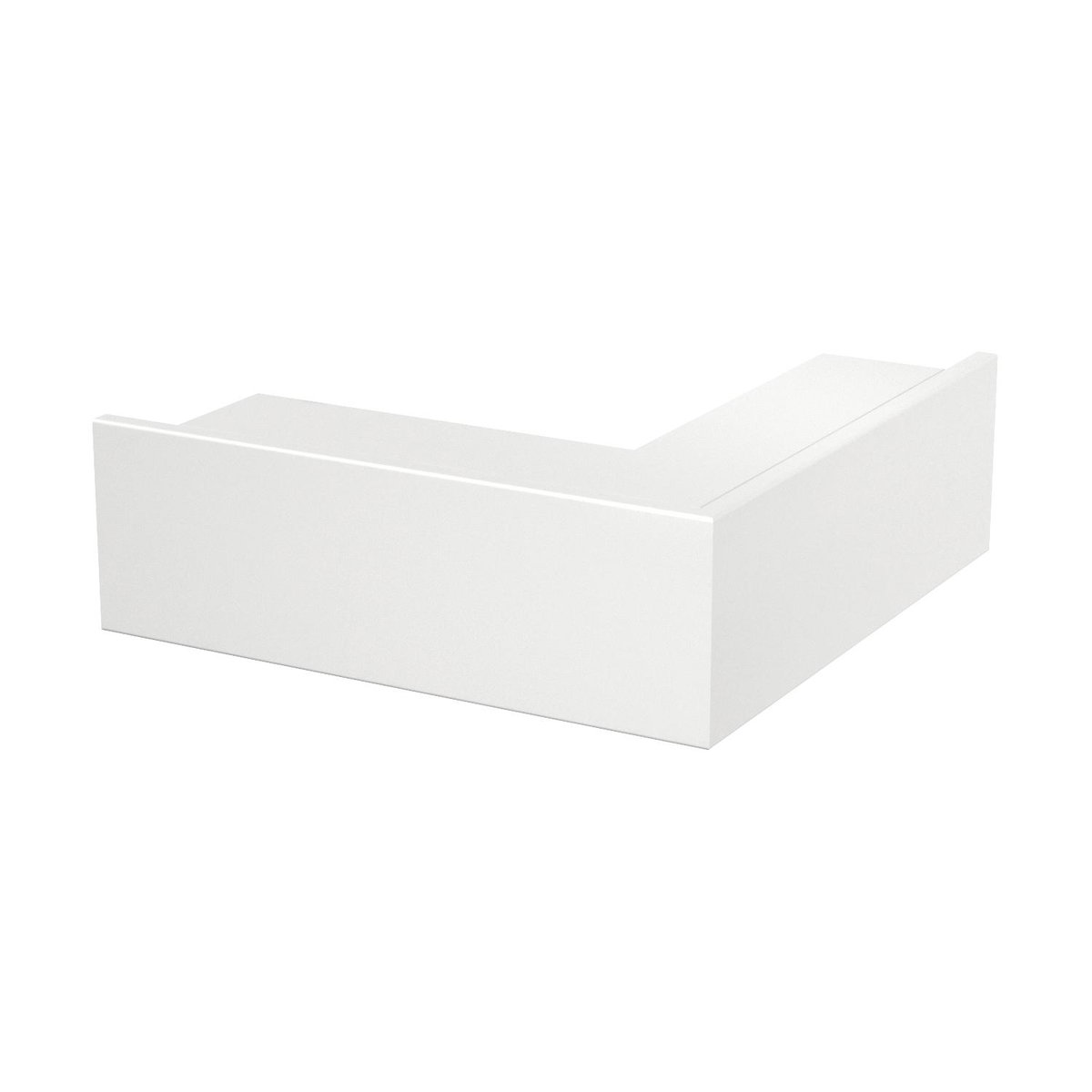 Ângulo externo 348x130x100 Policloreto de vinilo branco puro RAL 9010