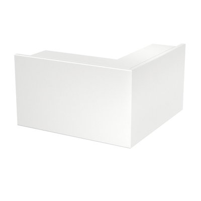 Ângulo externo 348x230x100 Policloreto de vinilo branco puro RAL 9010