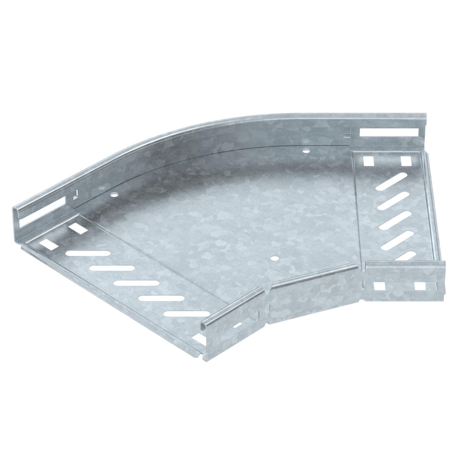 45° bend for cable tray, horizontal 35x200 Aço Galvanizado por imersão a quente após maquinação zinco