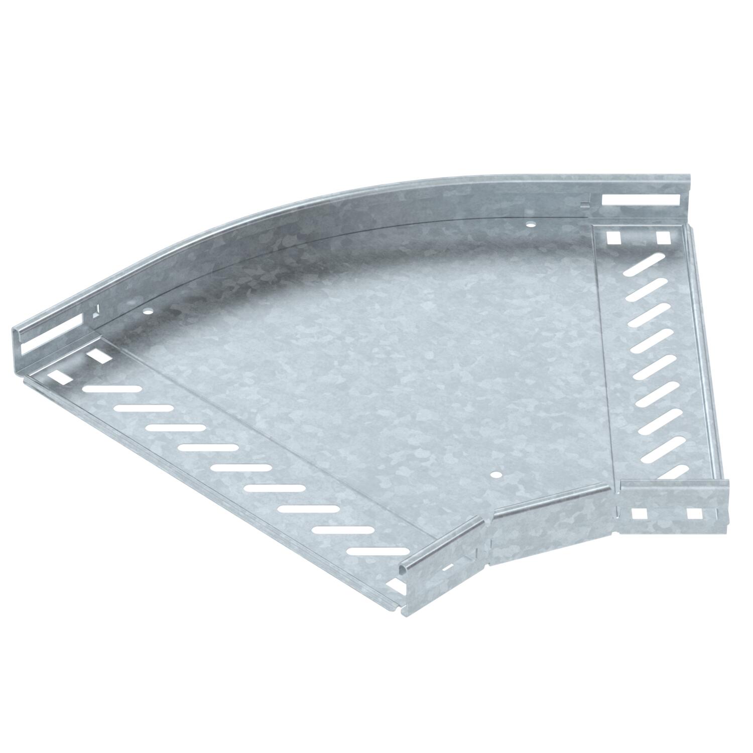 45° bend for cable tray, horizontal 35x300 Aço Galvanizado por imersão a quente após maquinação zinco
