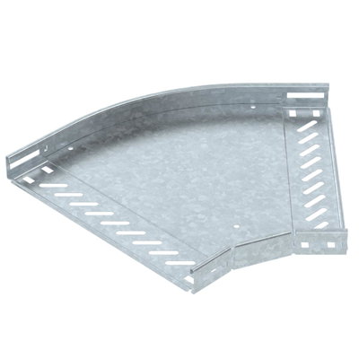 45° bend for cable tray, horizontal 35x300 Aço Galvanizado por imersão a quente após maquinação zinco