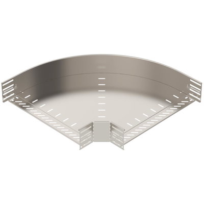 90° bend for cable tray, horizontal 110x500 Aço inoxidável, livre de ferrugem A2 1.4301 brilhante, pós-tratamento aço inoxidável