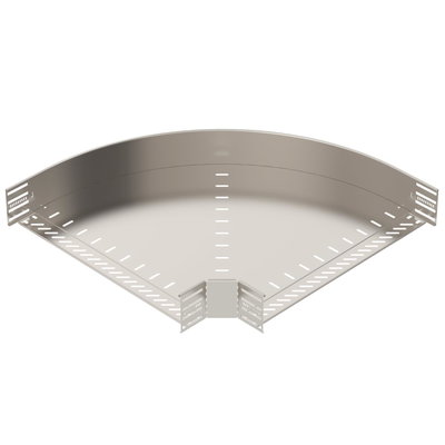 90° bend for cable tray, horizontal 110x600 Aço inoxidável, livre de ferrugem A2 1.4301 brilhante, pós-tratamento aço inoxidável