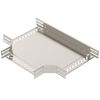 T piece for cable tray, horizontal 60x300 Aço inoxidável, livre de ferrugem 1.4301 A2 1.4301 brilhante, pós-tratamento aço inoxidável