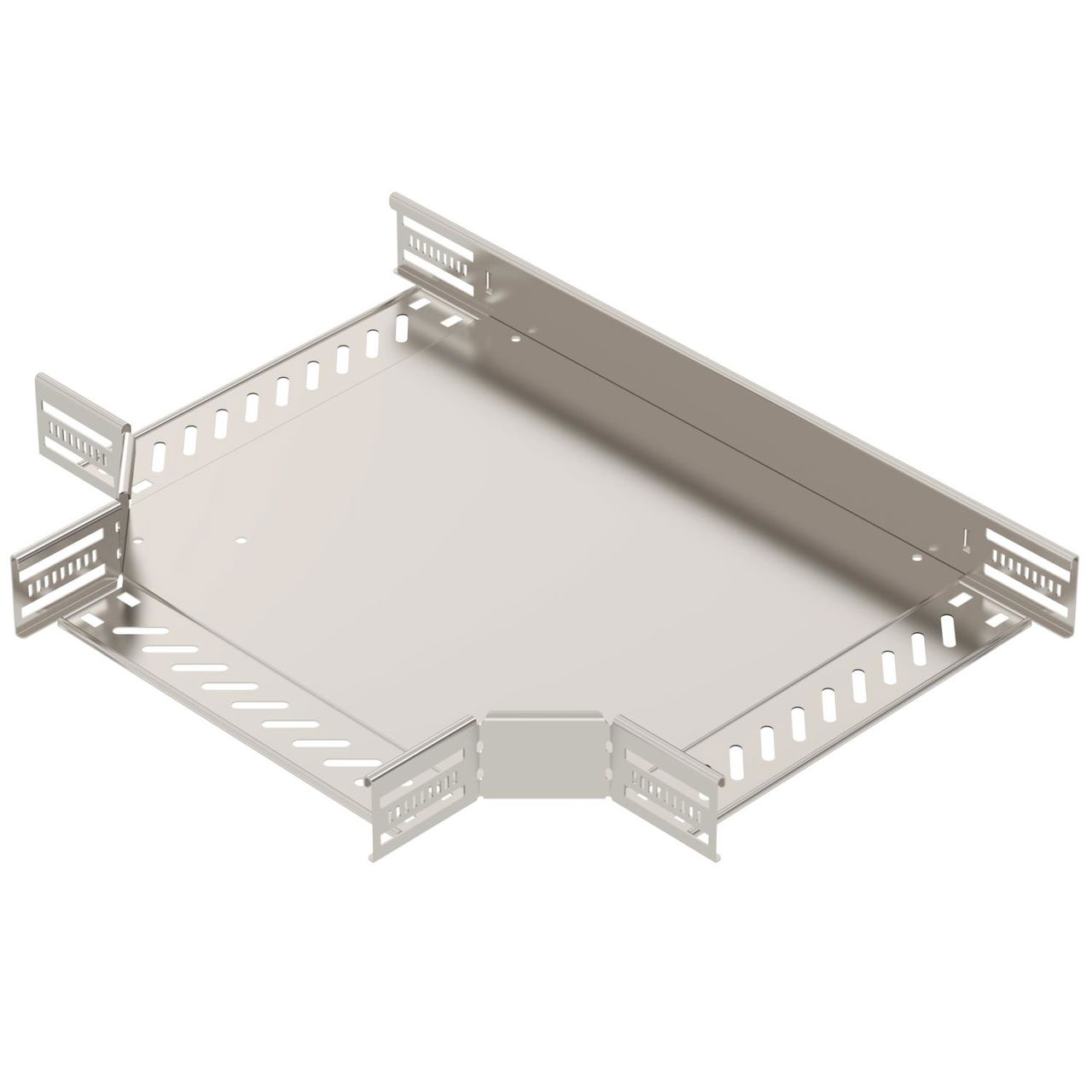 T piece for cable tray, horizontal 60x300 Aço inoxidável, livre de ferrugem A2 1.4301 brilhante, pós-tratamento aço inoxidável