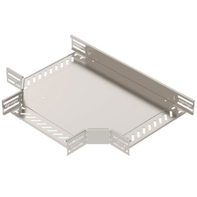 T piece for cable tray, horizontal 60x300 Aço inoxidável, livre de ferrugem 1.4301 A2 1.4301 brilhante, pós-tratamento aço inoxidável