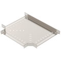 T piece for cable tray, horizontal 60x500 Aço inoxidável, livre de ferrugem A2 1.4301 brilhante, pós-tratamento aço inoxidável