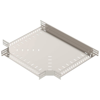 T piece for cable tray, horizontal 60x500 Aço inoxidável, livre de ferrugem A2 1.4301 brilhante, pós-tratamento aço inoxidável