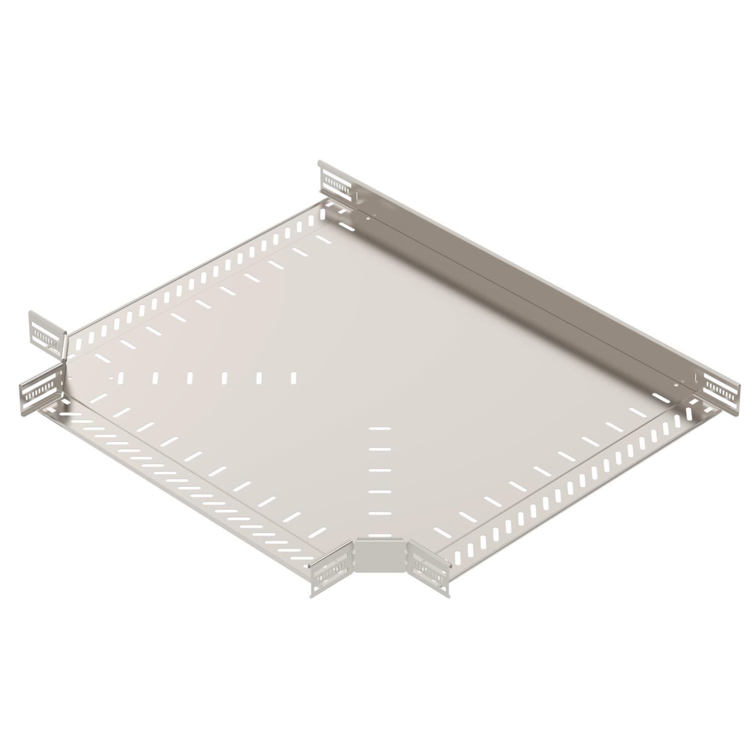 T piece for cable tray, horizontal 60x600 Aço inoxidável, livre de ferrugem A2 1.4301 brilhante, pós-tratamento aço inoxidável
