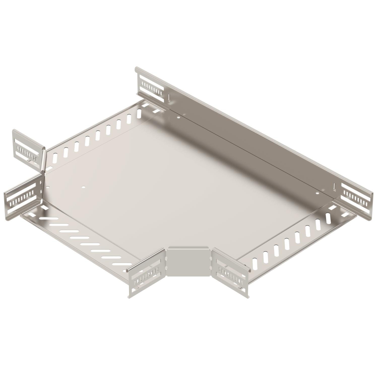 T piece for cable tray, horizontal 60x300 Aço inoxidável A4 1.4571 brilhante, pós-tratamento aço inoxidável