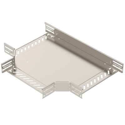 T piece for cable tray, horizontal 60x300 Aço inoxidável A4 1.4571 brilhante, pós-tratamento aço inoxidável