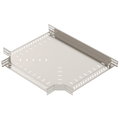 T piece for cable tray, horizontal 60x500 Aço inoxidável A4 1.4571 brilhante, pós-tratamento aço inoxidável