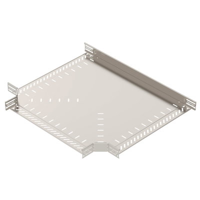 T piece for cable tray, horizontal 60x600 Aço inoxidável A4 1.4571 brilhante, pós-tratamento aço inoxidável
