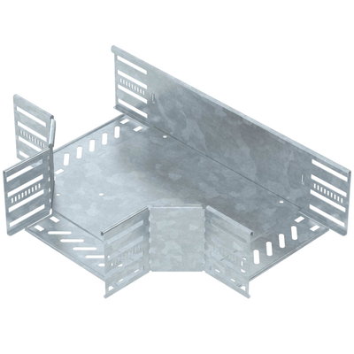 Derivação em T para caminho cabos, horizontal 110x200 Aço Galvanizado por imersão a quente após maquinação zinco