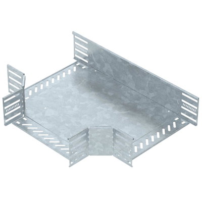 Derivação em T para caminho cabos, horizontal 110x300 Aço Galvanizado por imersão a quente após maquinação zinco