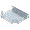 Derivação em T para caminho cabos, horizontal 110x400 Aço Galvanizado por imersão a quente após maquinação zinco