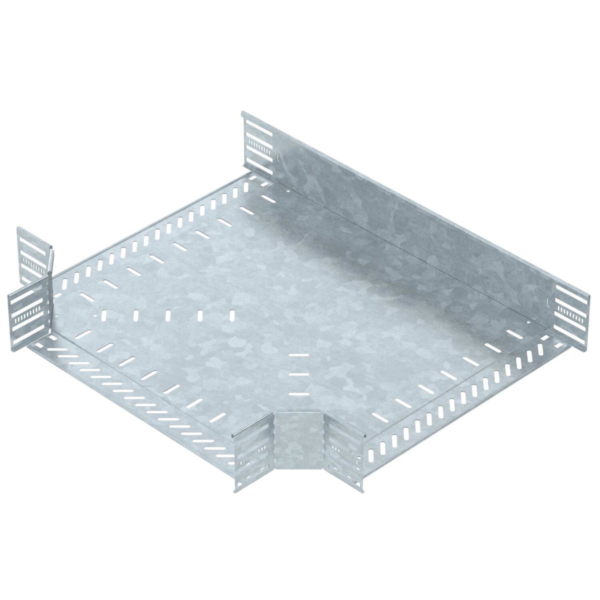Derivação em T para caminho cabos, horizontal 110x500 Aço Galvanizado por imersão a quente após maquinação zinco