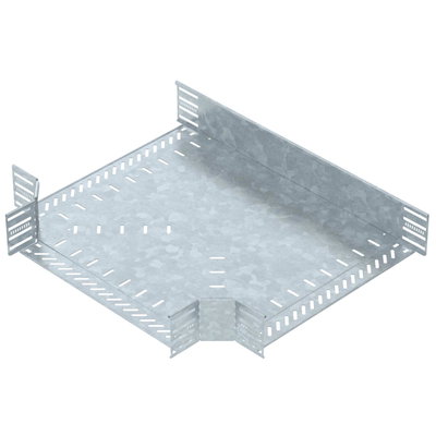 Derivação em T para caminho cabos, horizontal 110x500 Aço Galvanizado por imersão a quente após maquinação zinco